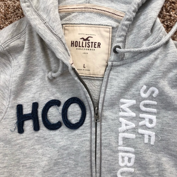 Grey Hollister hoodie - Large - Picture 2 of 4